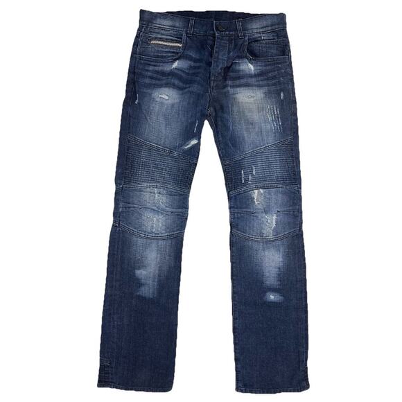 Rock Star Other - ROCK STAR Men's Sushi Distressed Button Fly Cotton Blend Jeans Size 34” X 33”